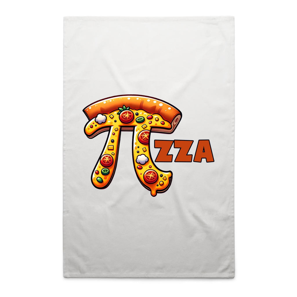 Pi Pizza - AS Colour Tea Towel White One Size Tea Towel Food Maths Printed In Australia Science