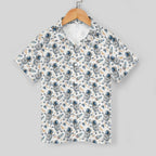 Astronauts And UFO's Kids Cotton Short Sleeve Shirt