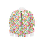 Bright Painted Tropical Kids Bomber Jacket