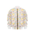 Boho Flowers And Leaves Kids Bomber Jacket XL Kids Bomber Jacket Plants Printed Offshore