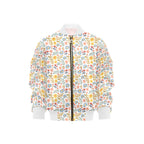 Boho Flowers And Leaves Kids Bomber Jacket XL Kids Bomber Jacket Plants Printed Offshore