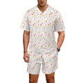 Abstract Colourful Shapes Men's Hawaiian Shirt & Shorts Set Men's Hawaiian Shirt & Shorts Set Printed Offshore