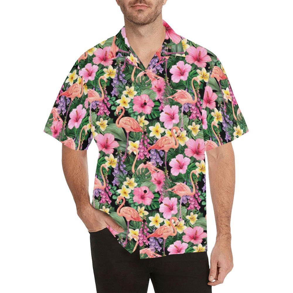 Flamingo Jungle - Mens Hawaiian Shirt