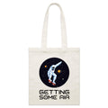 Getting Some Air, Skateboard Astronaut Parcel Canvas Tote Bag Default Title Small Tote Bag Printed In Australia Space