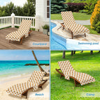 Hamburgers Beach Chair Towel Cover with Side Pockets