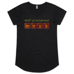 Self Proclaimed Genius, Periodic Table - Womens Scoop Neck T-Shirt Black Womens Scoop Neck T-shirt Printed In Australia Science