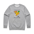Pineapple Pizza AS Colour Stencil Crew Sweatshirt Unisex Grey Marle Sweatshirt Food Printed In Australia