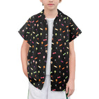 Candy Senior Kids Hawaiian Shirt Senior Kids Hawaiian Shirt 8-15 Food Printed Offshore