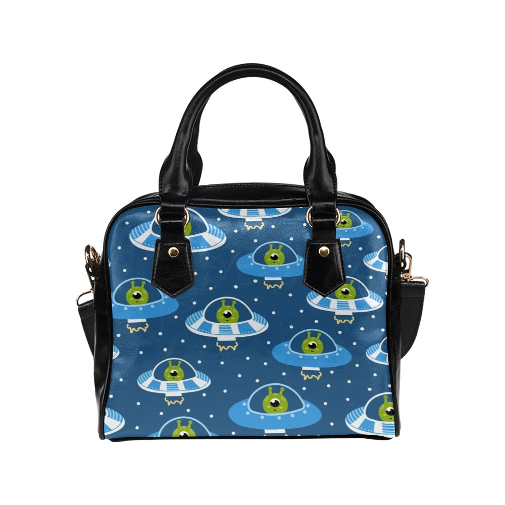 Cute Aliens in UFOs - Shoulder Handbag (Model 1634) Shoulder Handbags (1634)