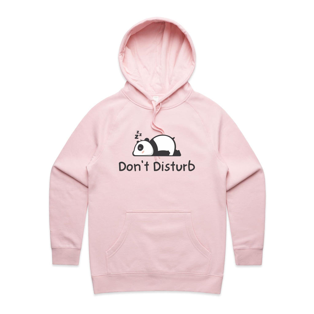 Panda, Don't Disturb - Womens Hoodie Pink Womens Hoodie animal Printed In Australia
