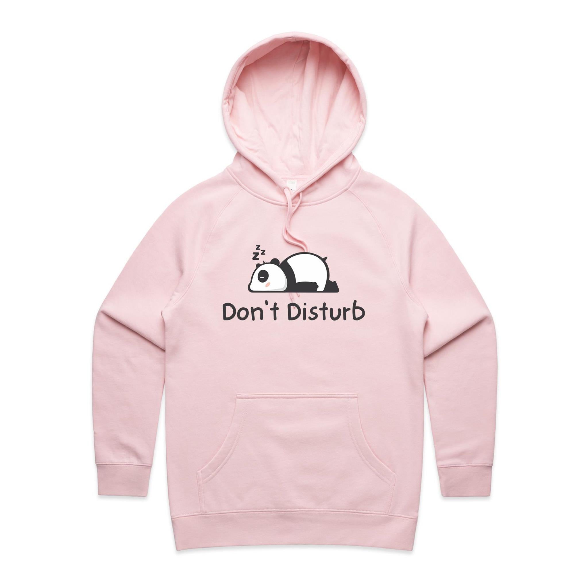Panda, Don't Disturb - Womens Hoodie Pink Womens Hoodie animal Printed In Australia