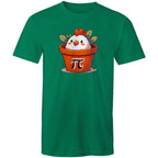 Chicken Pot Pi - Mens T-Shirt Kelly Green Mens T-shirt animal Maths Printed In Australia