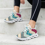 Nautical Patchwork Women's Twisted Sole Sneakers