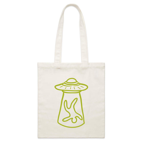 Alien Abduction - Parcel Canvas Tote Bag Default Title Small Tote Bag Printed In Australia Sci Fi