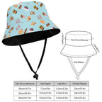 Classic Aussie Food Icons Kids Bucket Hat Kids Bucket Hat Australia Food Printed Offshore