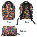 Colourful Cats - Multi-Function Backpack, Nappy / Diaper Bag
