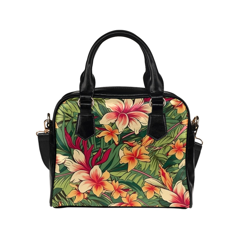 Vintage Hawaiian Floral Shoulder Handbag
