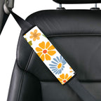 Vintage Boho Flowers Car Seat Belt Cover 7''x10'' (Pack of 2) Car Seat Belt Cover 7x10 (Pack of 2) Plants Printed Offshore
