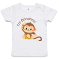 Monkey, I'm Bananas - Baby T-shirt White Baby T-shirt animal Printed In Australia