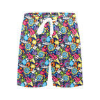 Sticker Music Men's Mid-Length Beach Shorts Men's Mid-Length Beach Shorts Music Printed Offshore
