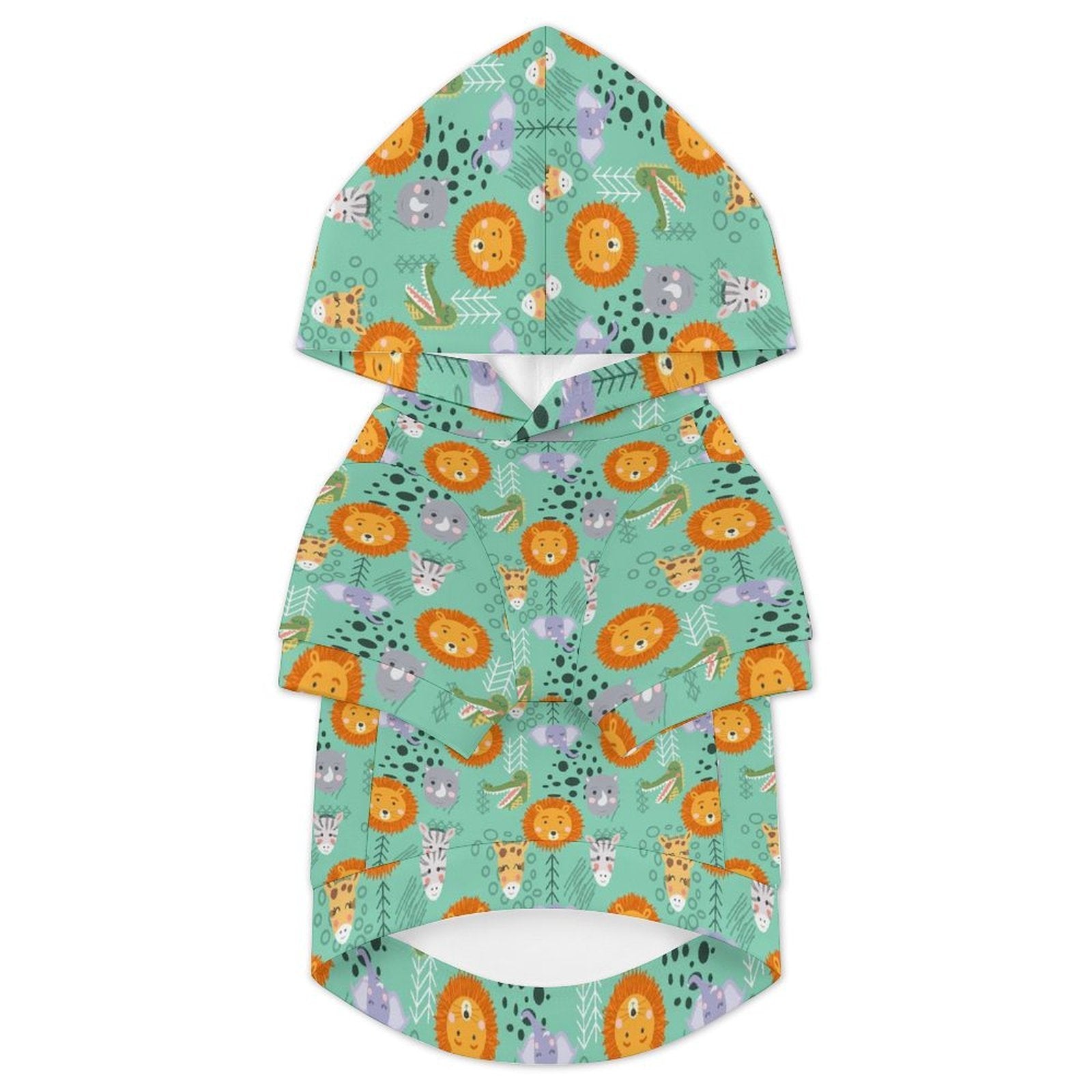 Safari Animals Pet Hoodie (Large Size)