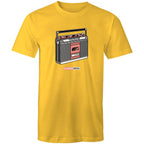 Classic Rock, Cassette Player - Mens T-Shirt Yellow Mens T-shirt Music Printed In Australia Retro