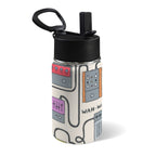 Guitar Pedals 12oz Kids Water Bottle with Straw Lid