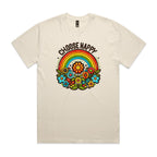 Choose Happy AS Colour Heavy Faded Tee Unisex Faded ecru Heavy Faded T-shirt Positivity Printed In Australia
