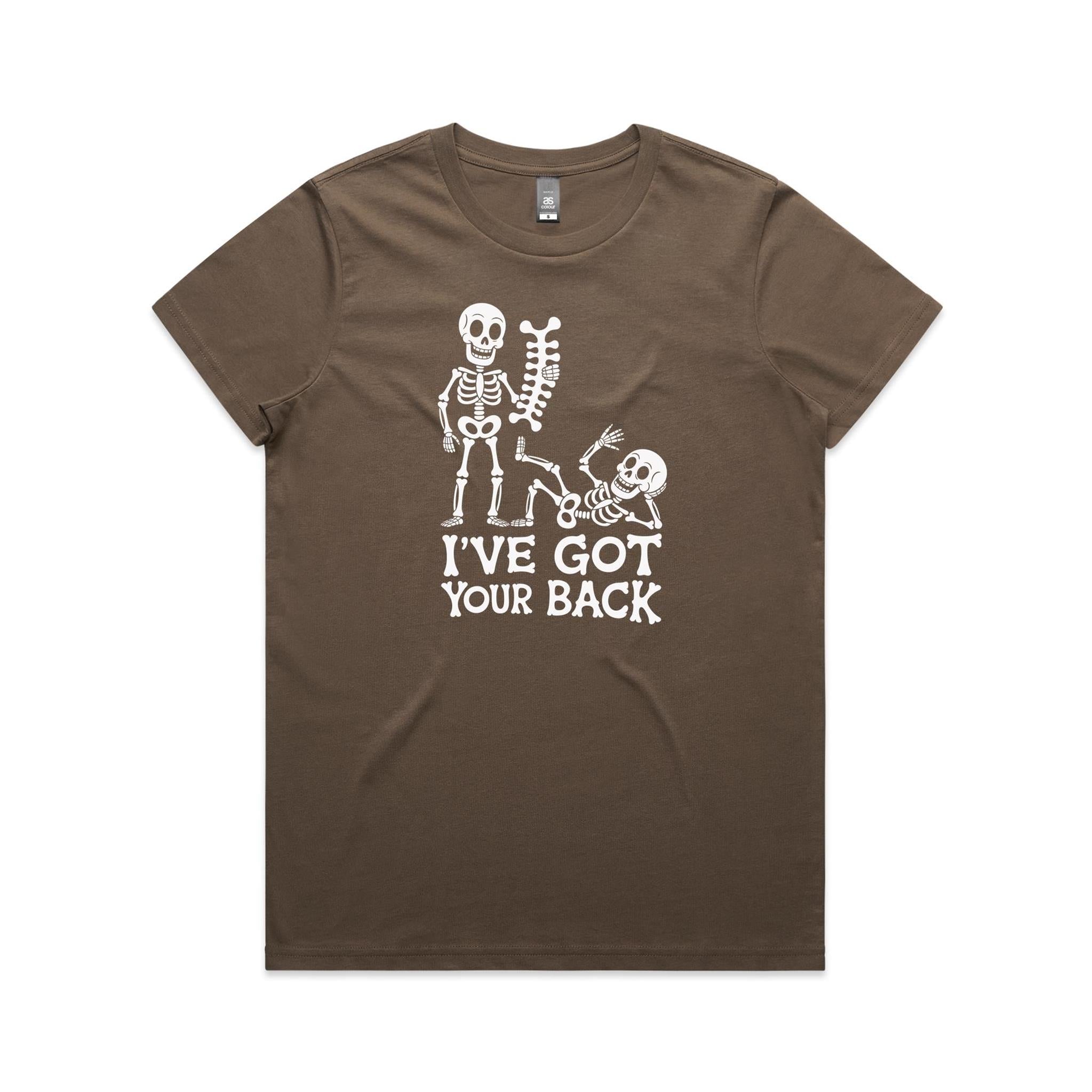 Skeleton, I've Got Your Back - Womens T-shirt
