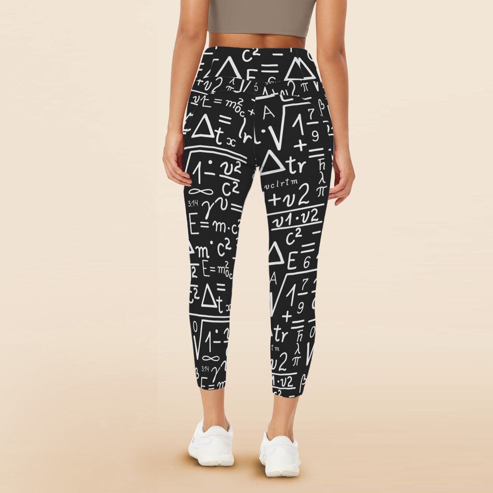 Mathematics - Women's High Waist Pockets Yoga Leggings