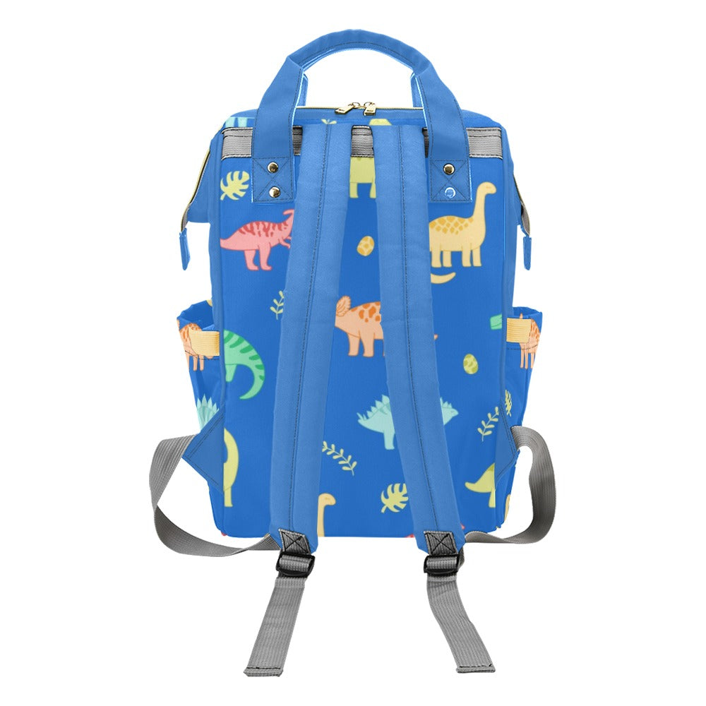 Dinosaur Pattern Blue - Multi-Function Backpack, Nappy / Diaper Bag