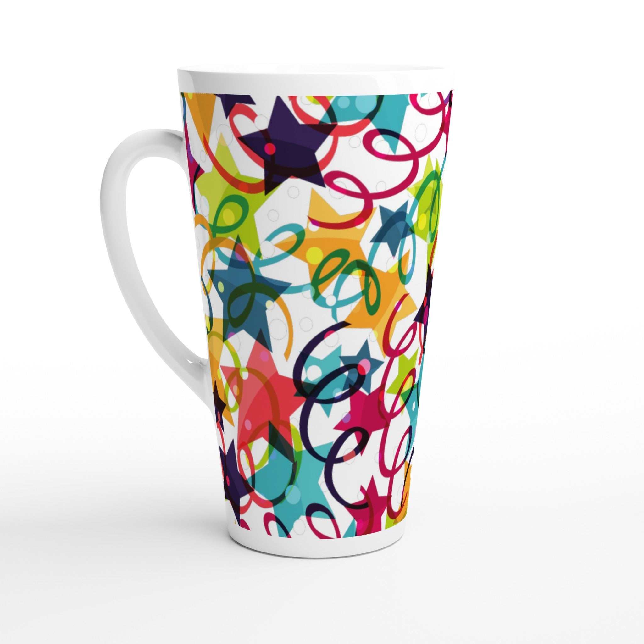 Celebration - White Latte 17oz Ceramic Mug Default Title Latte Mug Globally Fulfilled