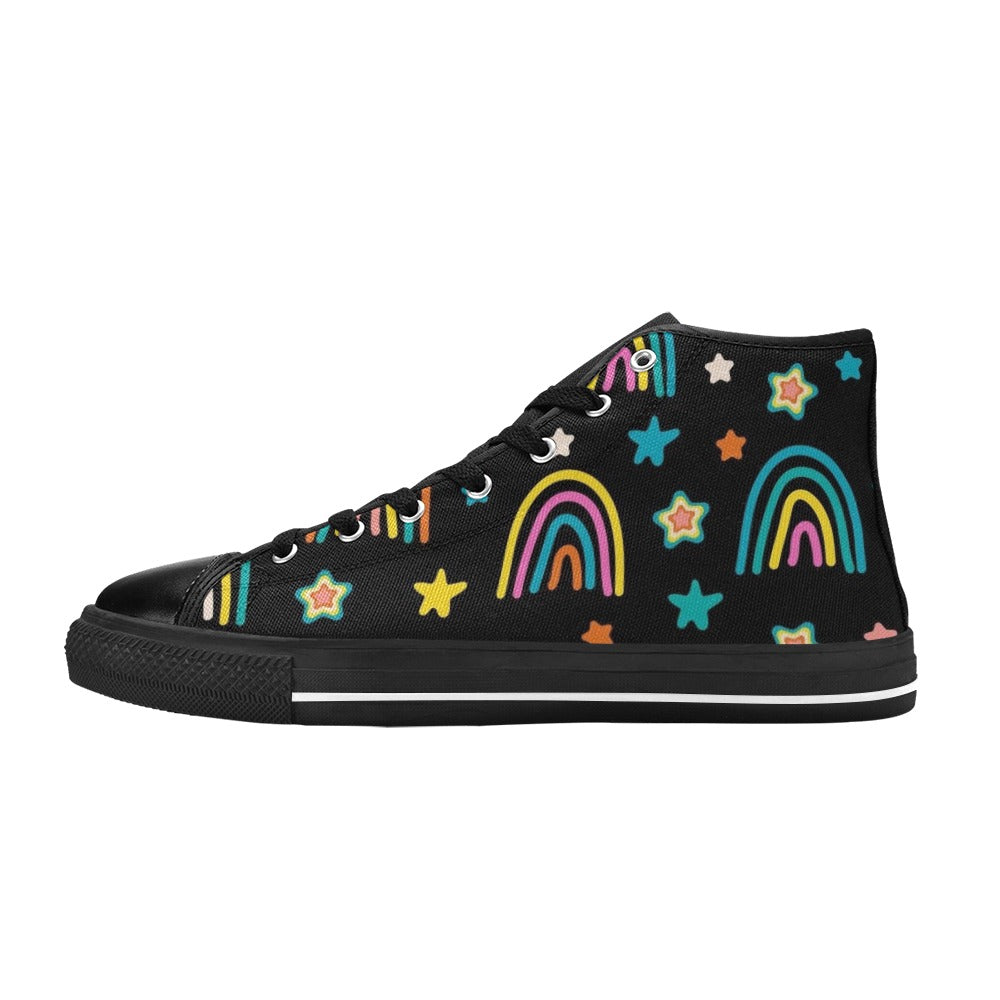 Rainbows - Men's High Top Canvas Shoes