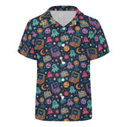 Space Arcade Kids Youth Short Sleeve Button Up Shirt