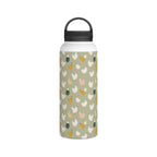 Chicken Life Stainless Steel Water Bottle, Handle Lid Stainless Steel Water Bottle With Handle Lid animal Globally Fulfilled