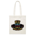 Best Dad Ever, Hands Down Parcel Canvas Tote Bag Default Title Small Tote Bag Dad Printed In Australia