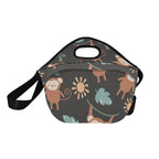 Monkey Swing Neoprene Lunch Bag/Large (Model 1669) Neoprene Lunch Bag animal Printed Offshore