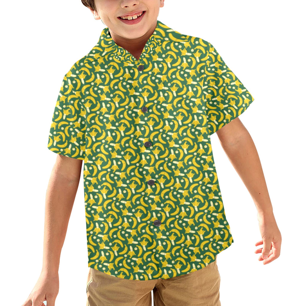Happy Bananas - Junior Kids Hawaiian Shirt