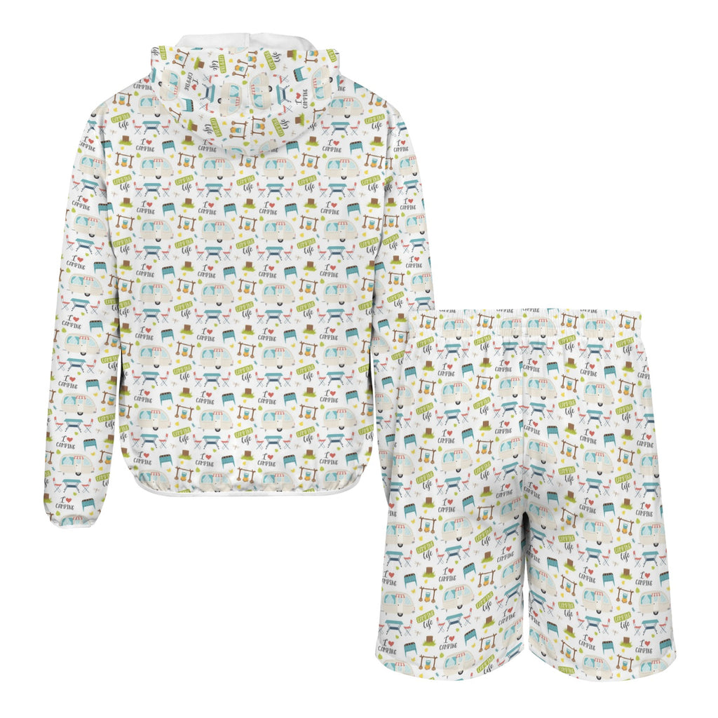 Camping Life Men's Lightweight Sun Hoodie & Shorts Set Men's Lightweight Sun Hoodie & Shorts Printed Offshore