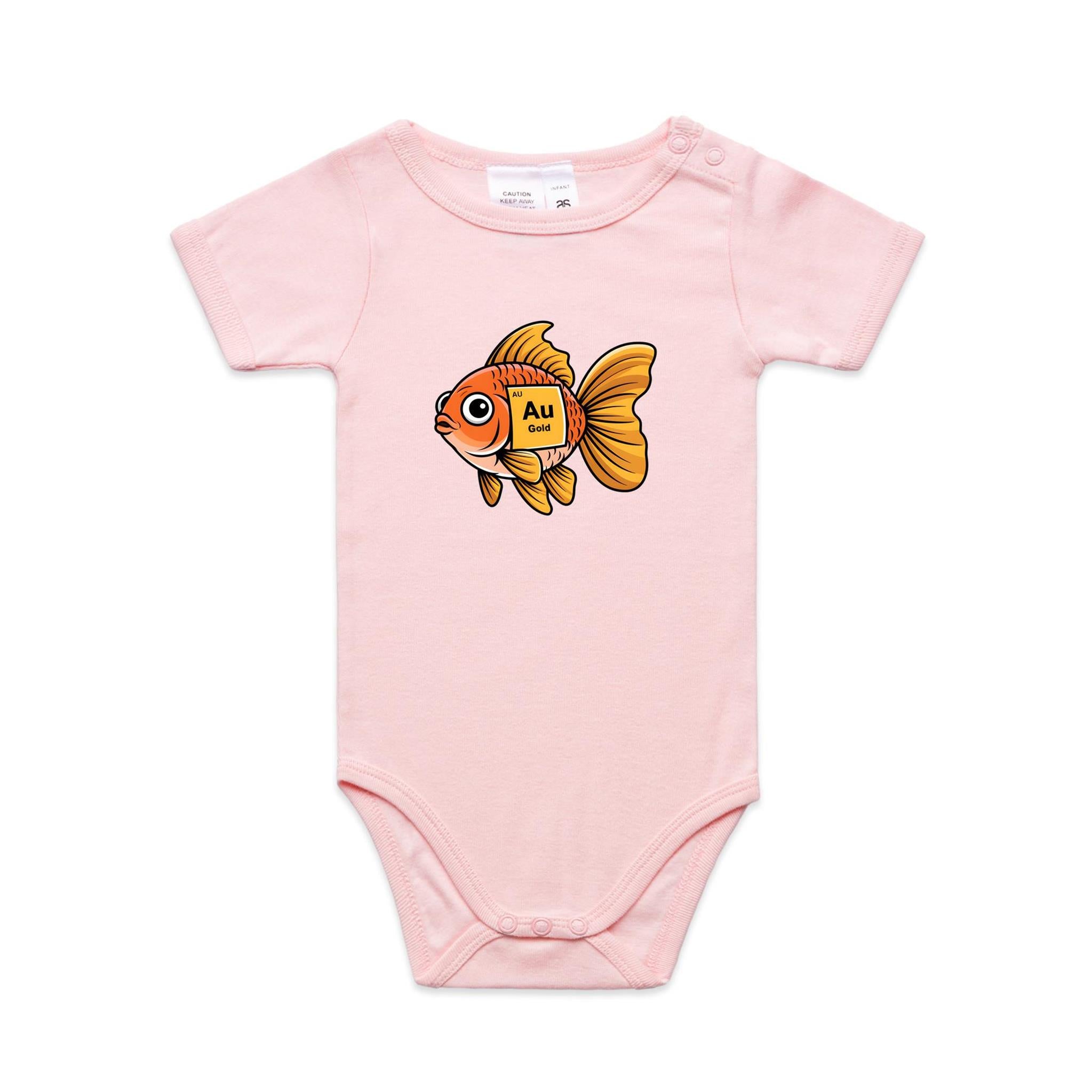 Gold Fish Periodic Table AS Colour Baby Bodysuit