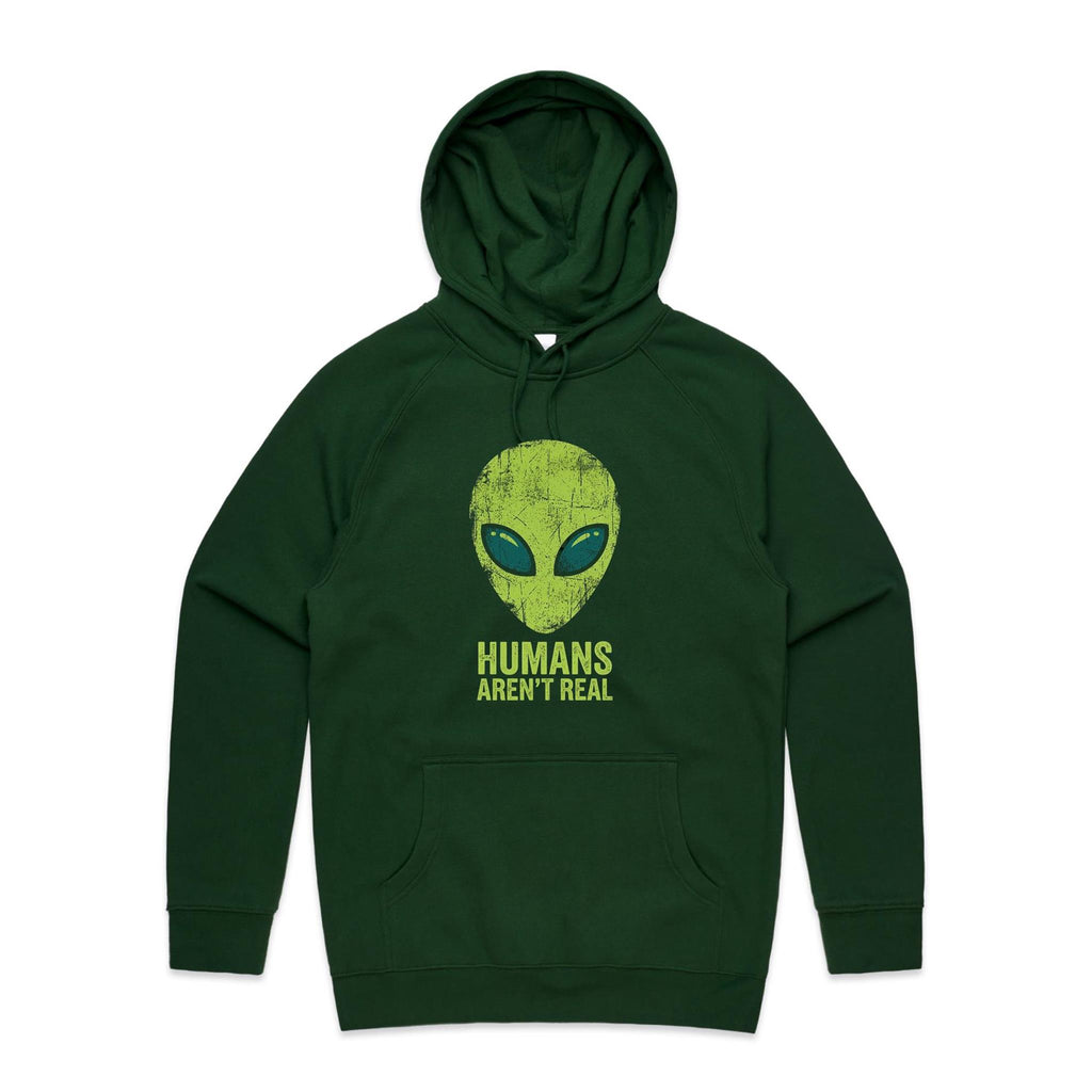 Alien, Humans Aren't Real Men's AS Colour Hoodie
