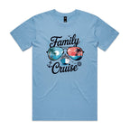 Family Cruise Mens Cruise T-shirt Carolina Blue Mens Cruise T-shirt Cruise Printed In Australia