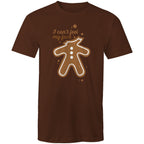 Gingerbread, I Can't Feel My Face - Mens T-Shirt Dark Chocolate Mens Christmas T-shirt Christmas Printed In Australia