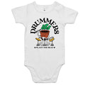 Drummers Plant The Beat - Baby Bodysuit White Baby Bodysuit Printed In Australia