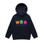 Little Monster - Kids Hoodie Navy Kids Hoodie Printed In Australia