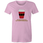 I'm Dreaming Of A Flat White Christmas, Coffee - Womens T-shirt Pink Womens Christmas T-shirt Christmas Printed In Australia