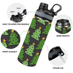 Christmas Trees - Insulated Water Bottle with Dual-Use Lid (18oz) Insulated Water Bottle with Dual-Use Lid (18oz) Christmas Printed Offshore