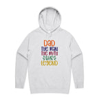 Dad, The Man, The Myth, The Legend - Mens Hoodie White Marle Mens Hoodie Dad Printed In Australia