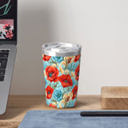 Vibrant Floral Small Stainless Steel Travel Mug Cup 12oz/350ml
