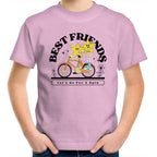 Best Friends - Kids Youth T-Shirt Pink Kids Youth T-shirt Printed In Australia